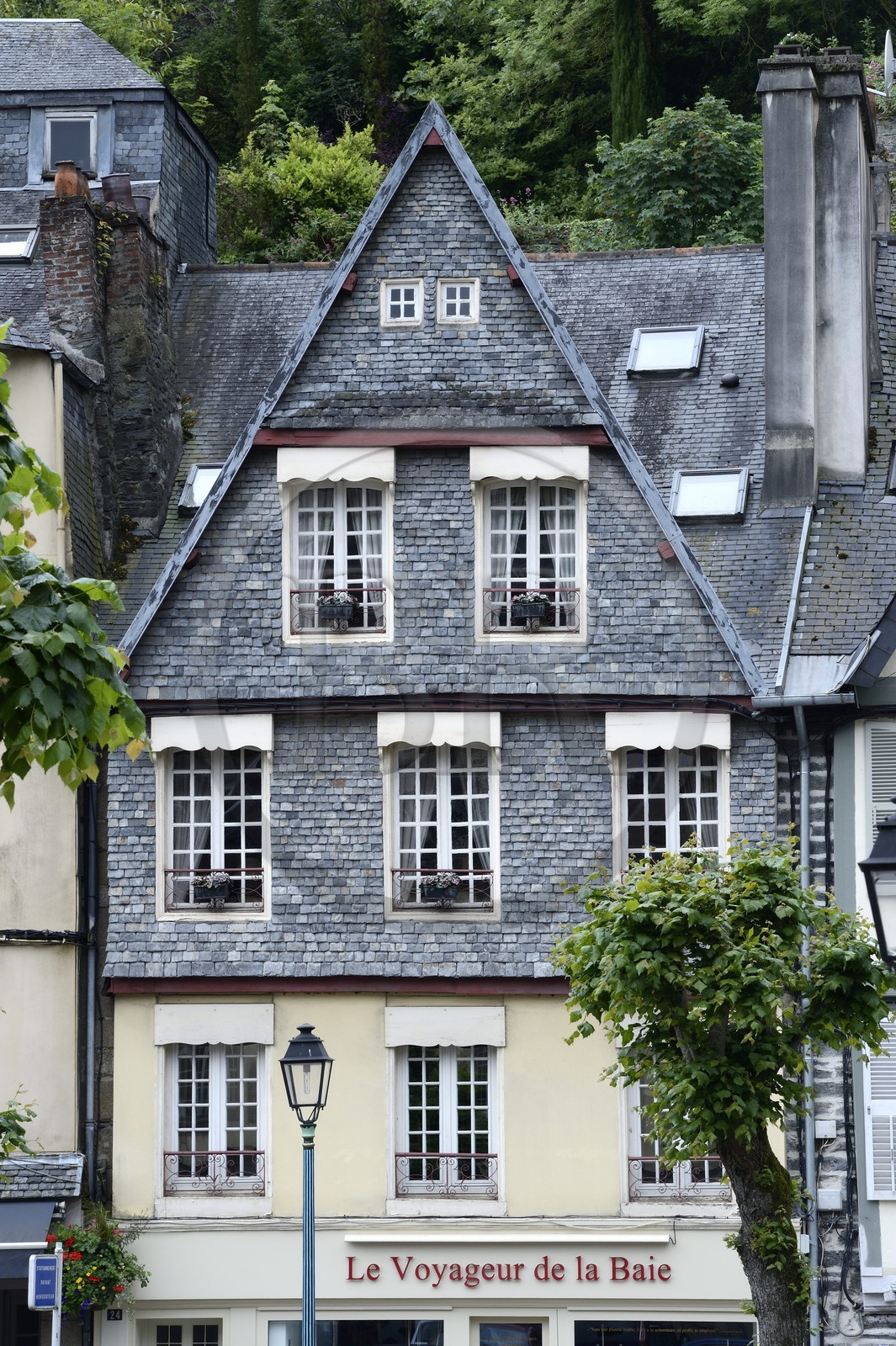 France, Finistère (29), Morlaix, maison traditionnelle sur la place des Otages