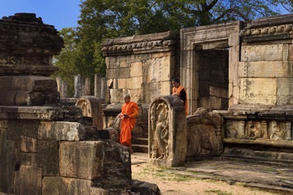 Sri Lanka, province du Centre-Nord, Polonnaruwa, l'ancienne capital du pays (XIe au XIIIe siècle) est classée au Patrimoine Mondial de l'UNESCO, Hatadage (ancien Temple de la Dent)