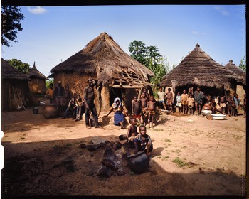 Burkina Faso, province de Poni, pays des Lobi, région de Loropéni, enfants de l'ethnie Gan au village de Obire