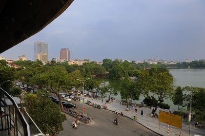 Vietnam, Hanoï, vieille ville, lac Hoan Kiem appelé le petit lac ou lac de l'épée restituée