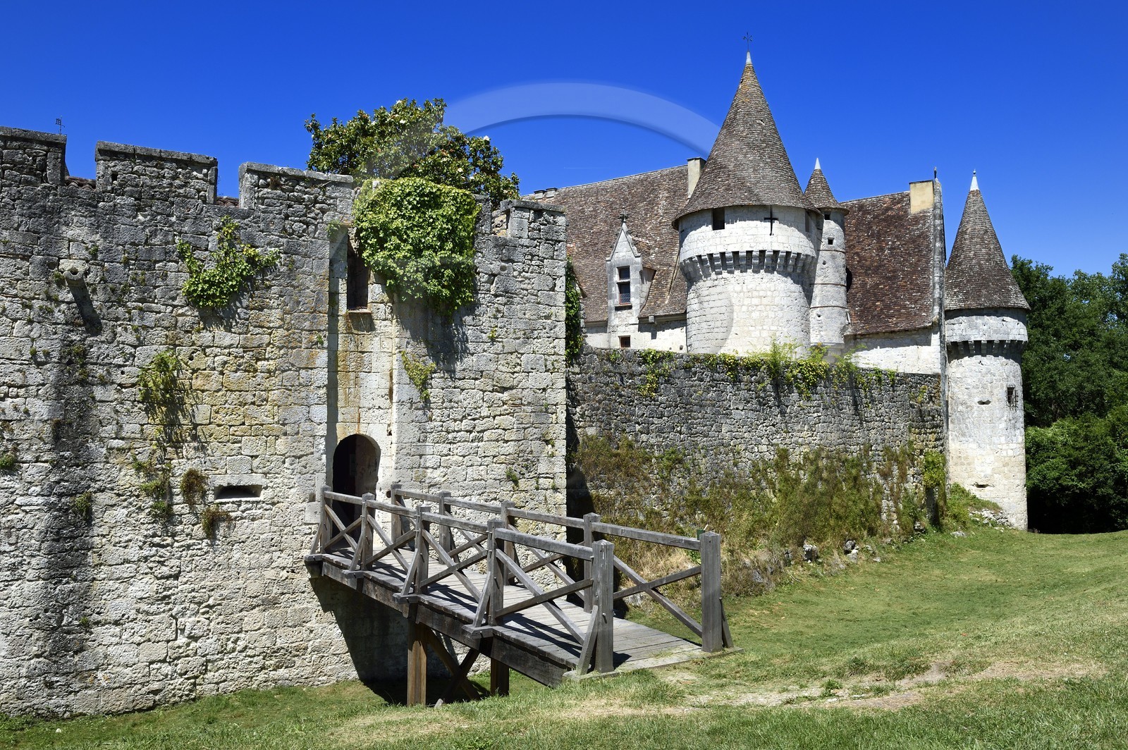 France, Dordogne (24), Ribagnac, chateau de Bridoire