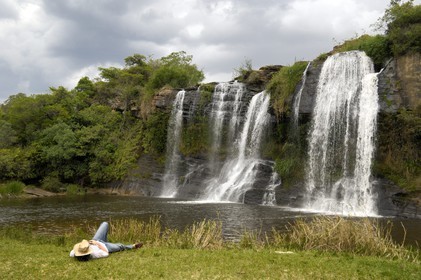 Brazil, Minas Gerais state, Carrancas area, waterfall (Gold Route, Estrada Real)