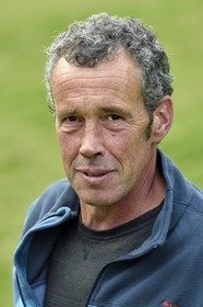 France, Pyrenees Atlantiques, Basque Country, Aldudes valley, Urepel, the manech black head sheep breeder Jean-Bernard Etchebarren