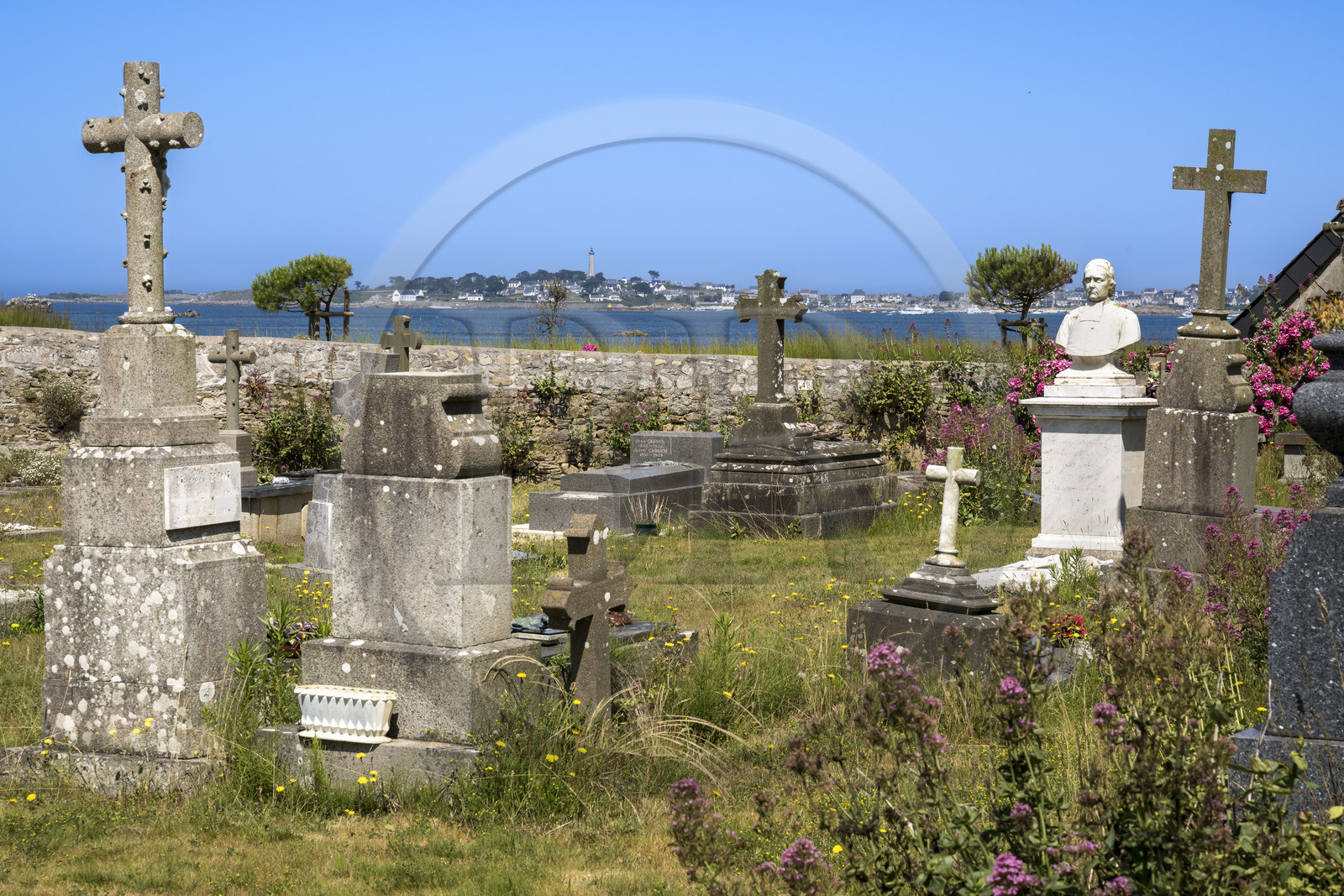 France, Finistère (29), Roscoff, cimetière de la ville
