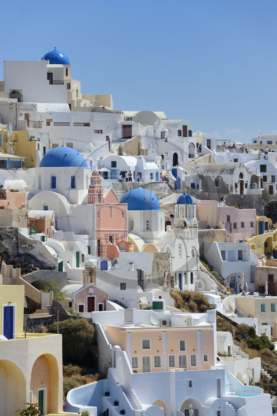 Grèce, Les Cyclades, mer Égée, île de Santorin (Thira ou Théra), village de Oia
