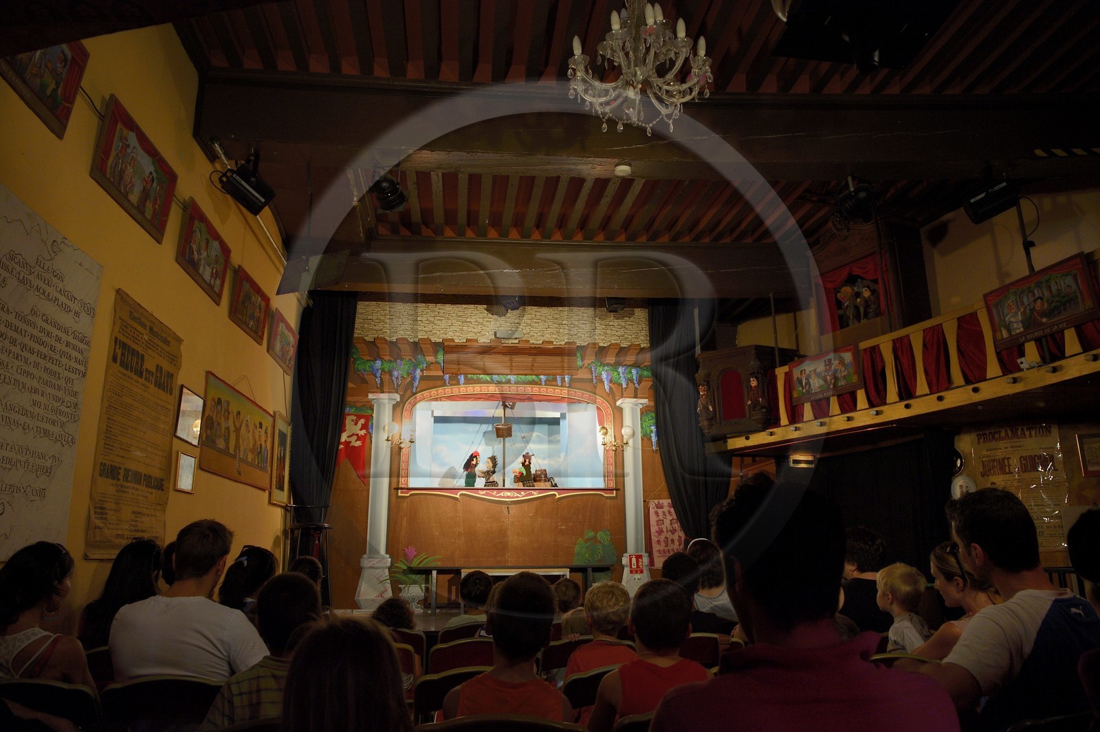 France, Rhone, Lyon, historical site listed as World Heritage by UNESCO, Vieux Lyon (Old Town), Saint George district, place de la Trinité, the Theatre la Maison de Guignol (House of Guignol Theatre)