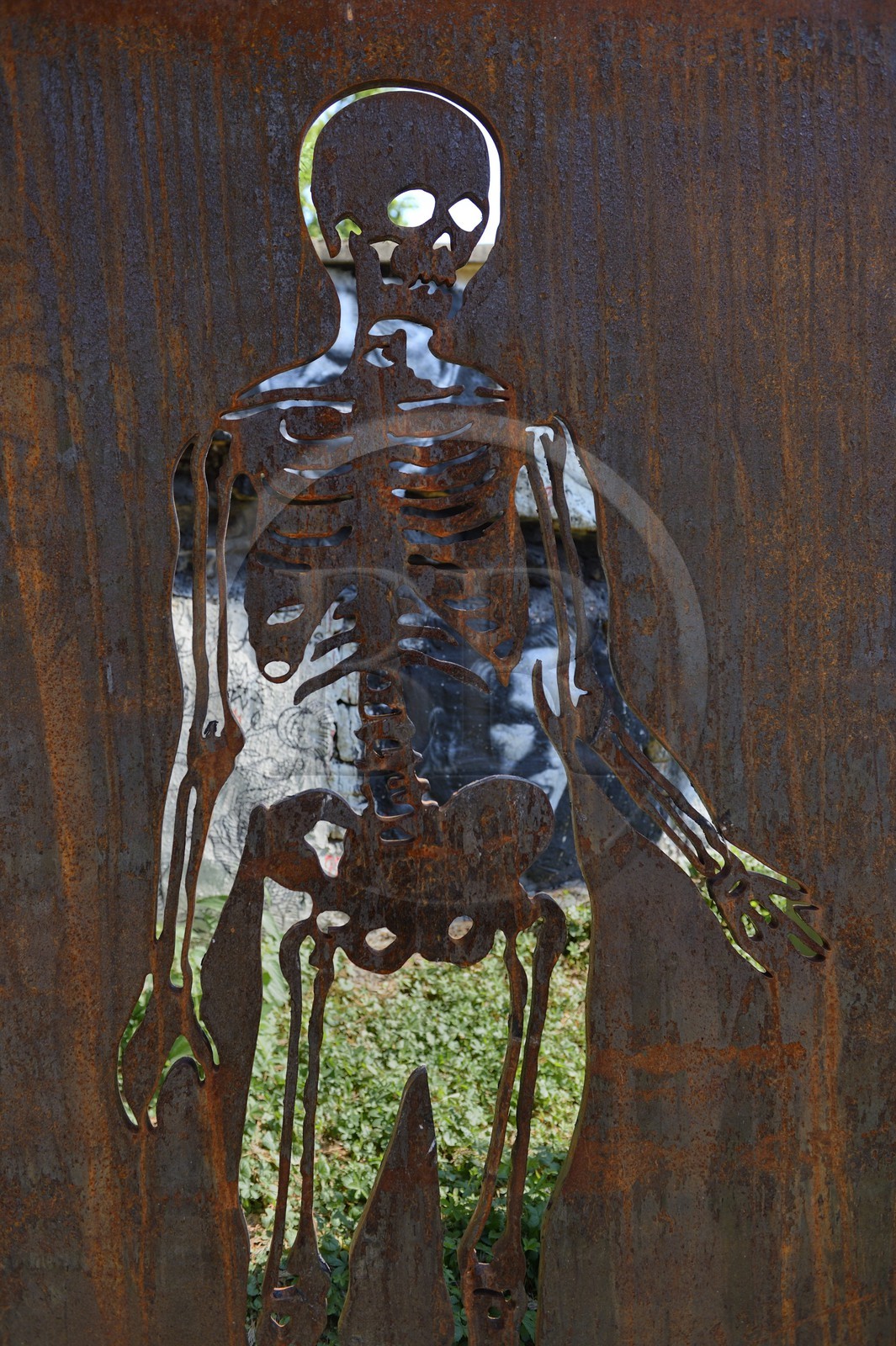 France, Rhone, Saint-Romain-au-Mont-d'Or, the Abode of Chaos (la Demeure du Chaos), the artwork is based around the endless transformation of the artist Thierry Ehrmann's 17th century home into a replica war zone at the image of this world