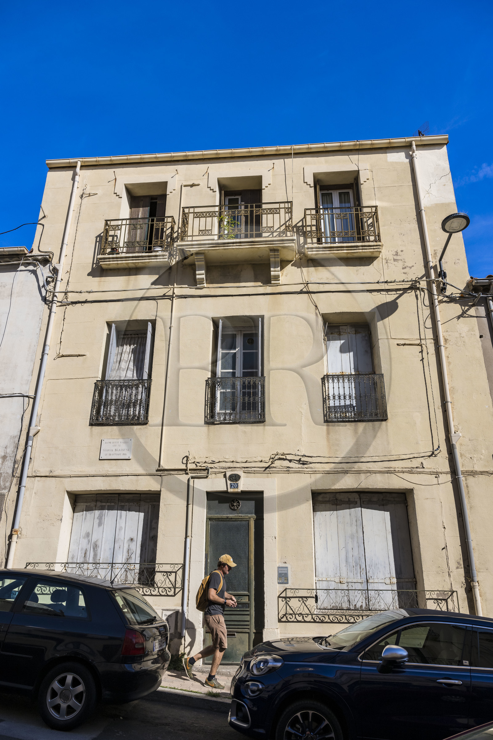 France, Herault, Sete, birthplace of singer Georges Brassens in rue Georges Brassens