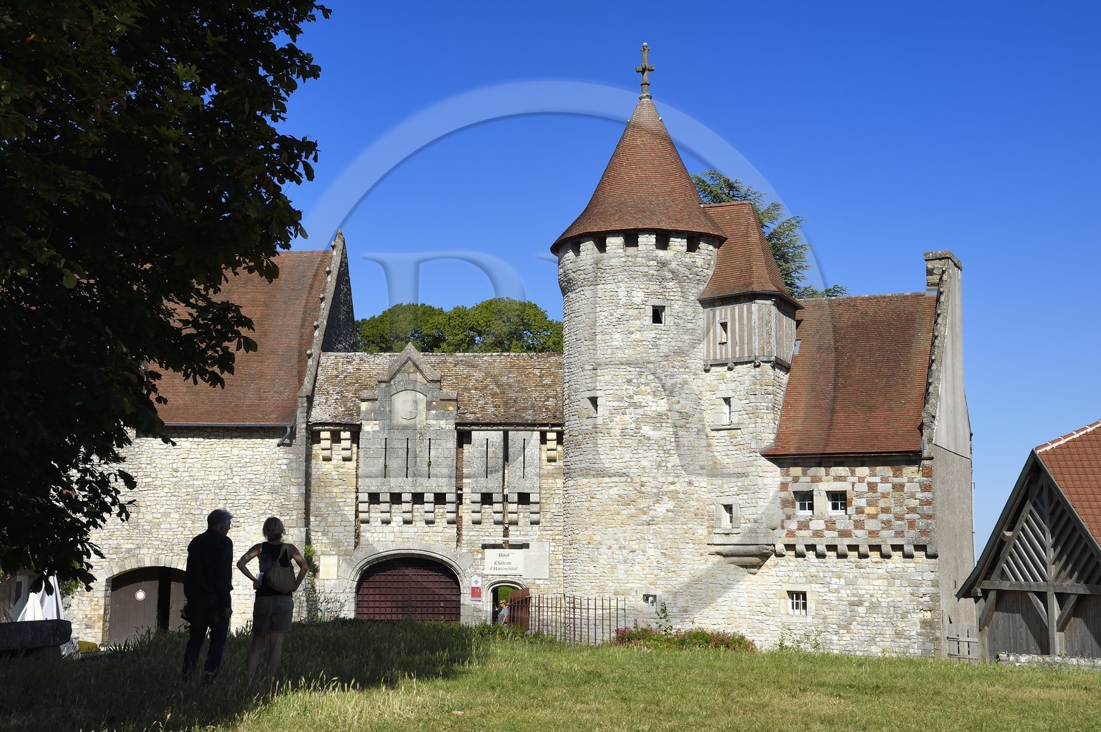France, Meuse (55), Parc régional de Lorraine, Cotes de Meuse, Vigneulles-lès-Hattonchâtel, chateau fort de Hattonchatel aujourd'hui un hotel
