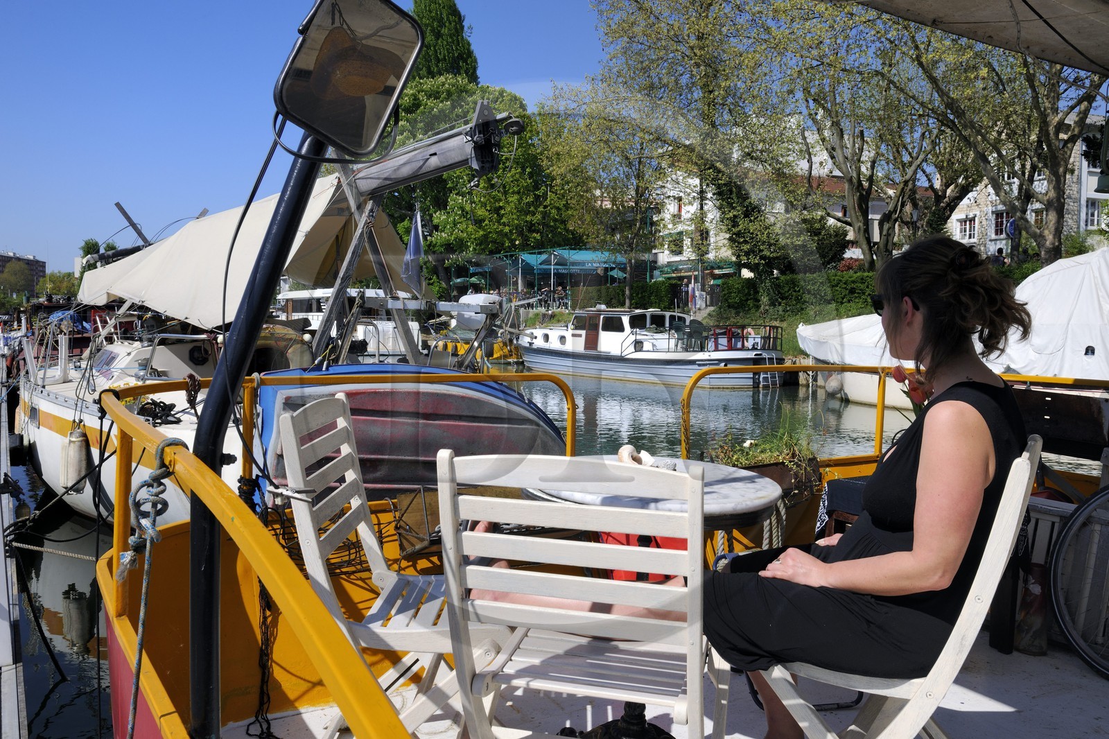 France, Val-de-Marne (94), les bords de Marne, le port de plaisance de Joinville-le-Pont