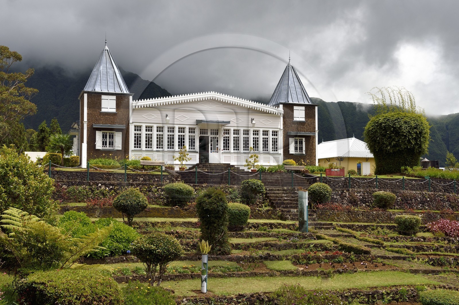 France, Ile de la Reunion, Plaines des Palmistes, le domaine des Tourelles, maison traditionnelle