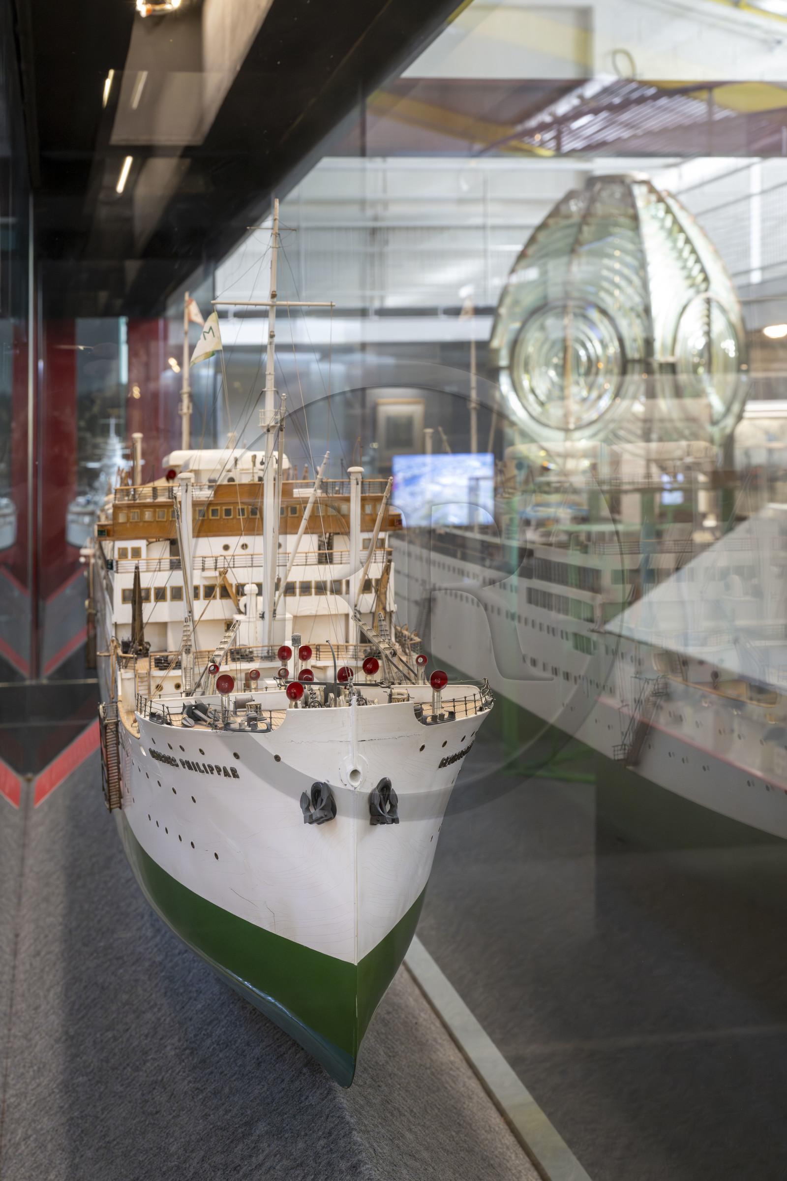 France, Loire-Atlantique (44), Saint-Nazaire, Ecomusée, maquette du paquebot français Georges Philippar lancé le 6 novembre 1930 à Saint Nazaire