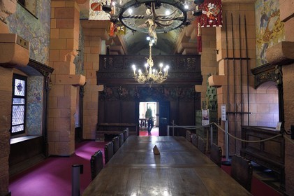 France, Bas-Rhin (67), Orschwiller, le chateau du Haut-Koenigsbourg, la salle du Kaiser est la salle d'honneur pour les receptions et banquets