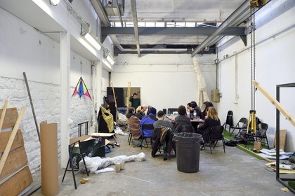 France, Paris (75), quartier de Saint-Germain-des-Prés, Ecole nationale supérieure des Beaux-Arts, l'atelier Abraham Cruzvillegas dans le département des pratiques artistiques