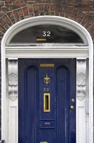 Irlande, Dublin, porte de maison bourgeoise