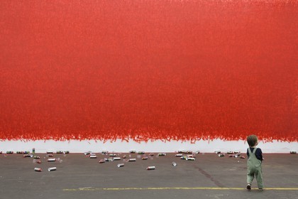 Allemagne, Berlin, Moabit, Hamburger Bahnhof, ancienne gare du XIXème siècle devenue en 1996 un musée d'art contemporain (Museum für Gegenwart)