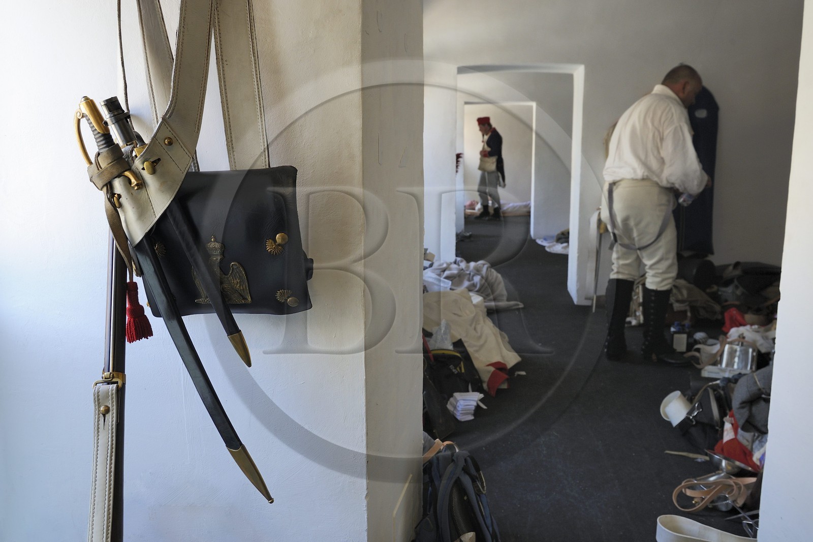 Italie, Ligurie, Sarzana, Napoleon Festival, dans le casernement