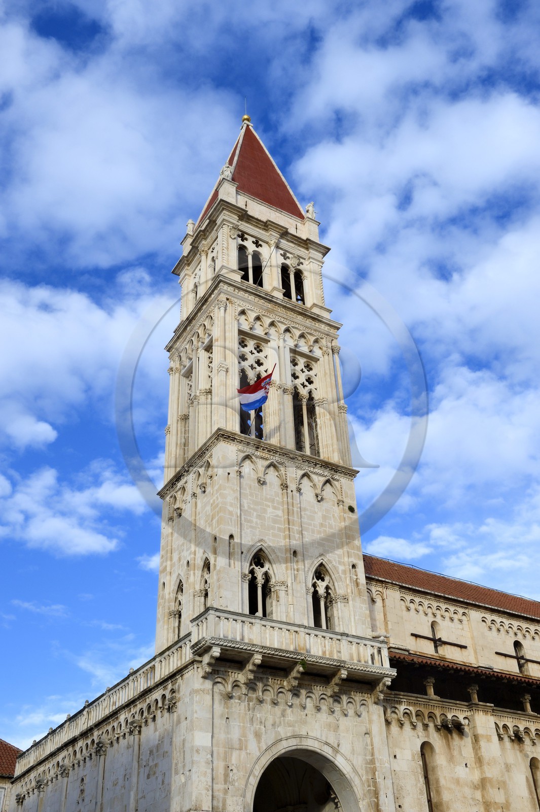 Croatie, Dalmatie, côte dalmate, Trogir, centre historique classé Patrimoine Mondial de l'UNESCO, la Cathédrale Saint Laurent de Trogir
