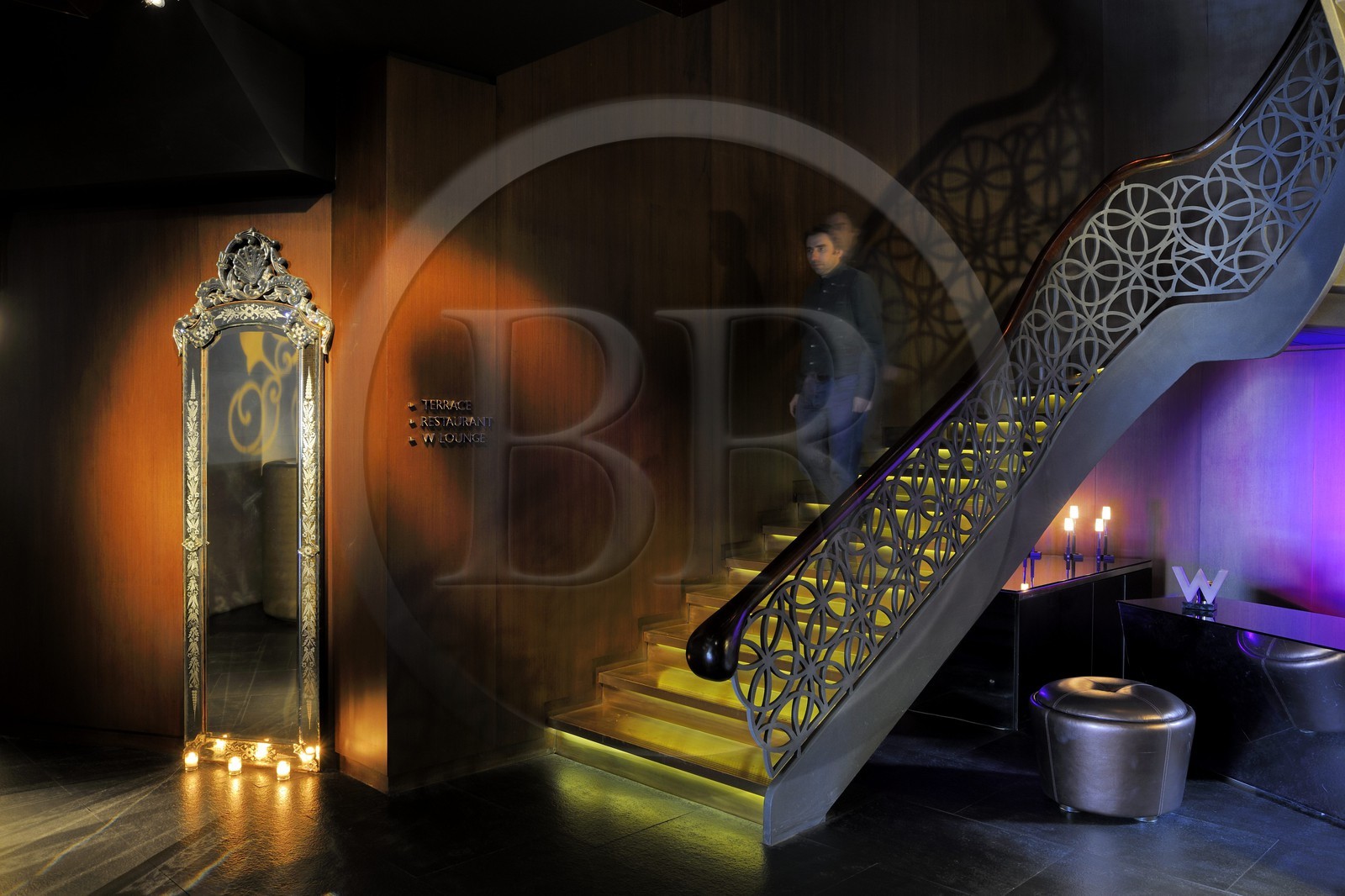 Turkey, Istanbul, Besiktas District, W Hotel in the Akaretler historical housing with terrace, five star hotel of the W American chain