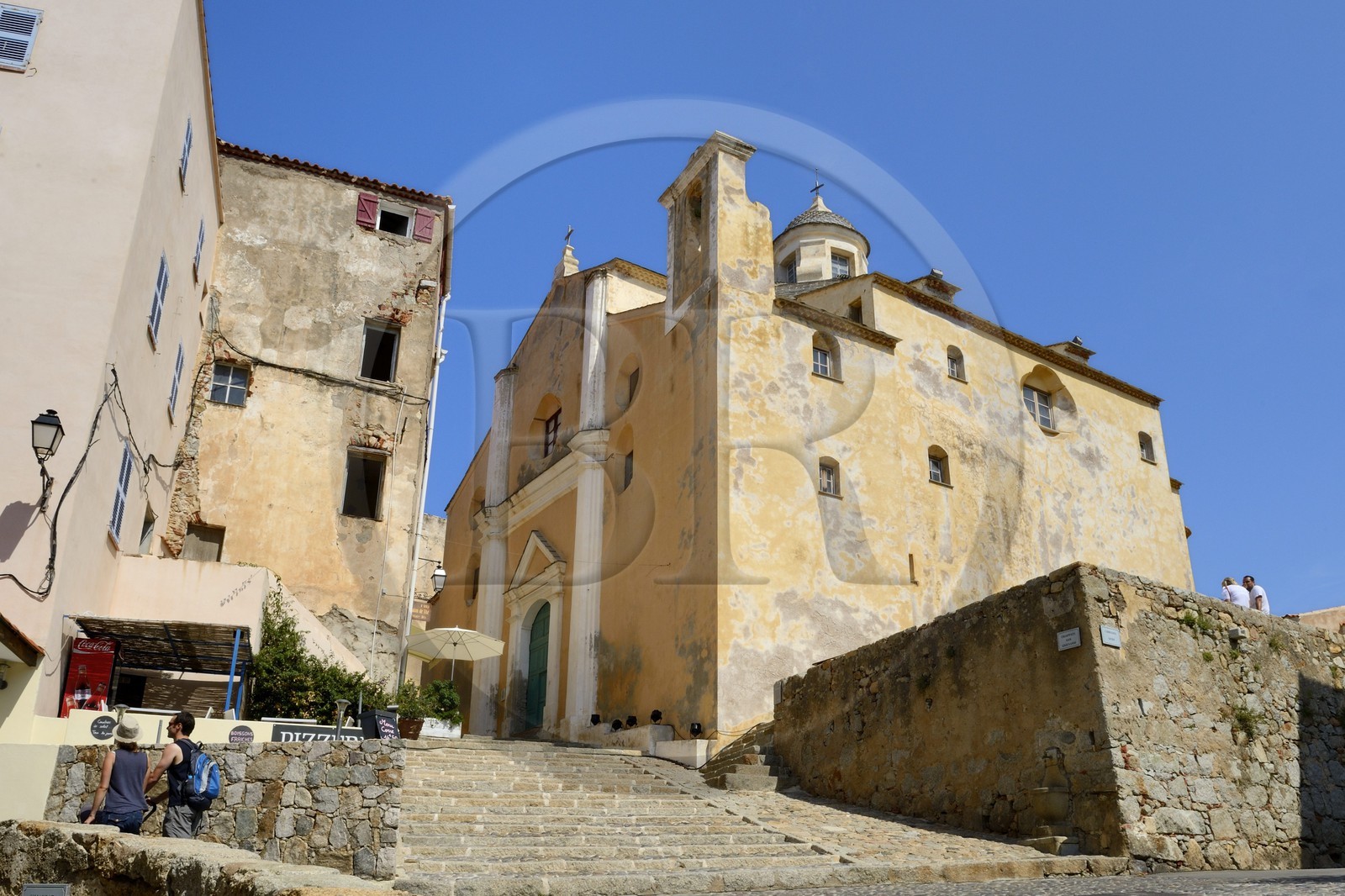 France, Haute-Corse (2B), Calvi, la citadelle, la cathédrale Saint-Jean-Baptiste