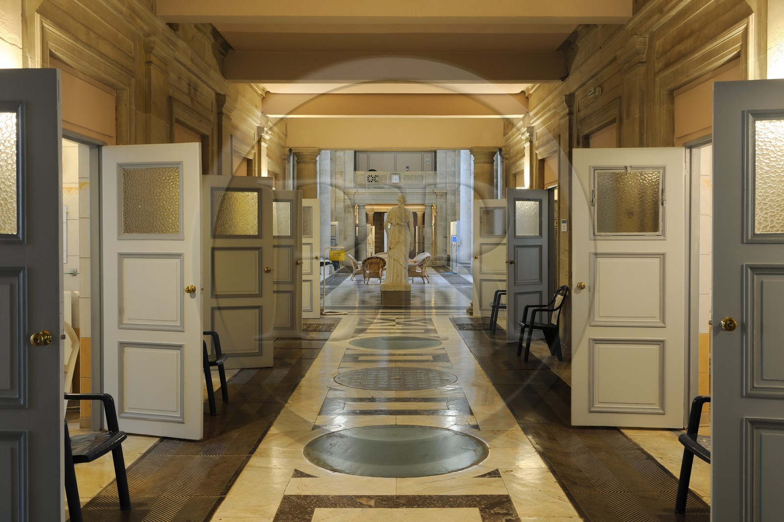 France, Vosges (88), Station thermale de Plombières-les-Bains, les thermes Napoléon