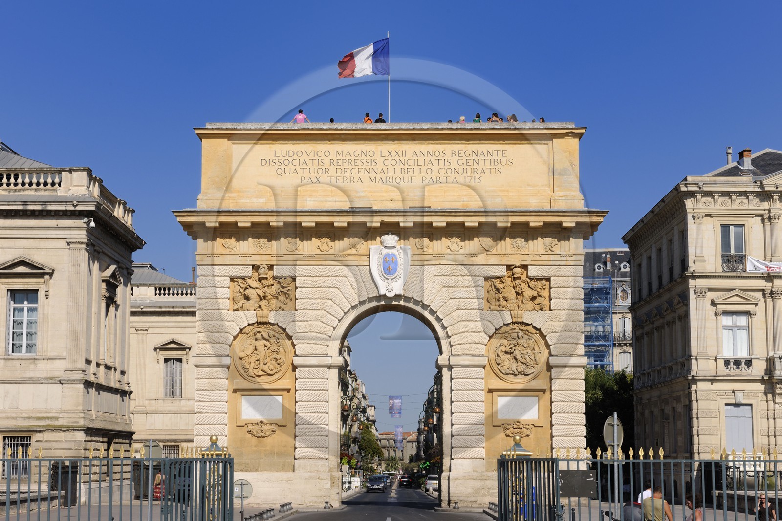 France, Hérault (34), Montpellier, Porte du Peyrou, arc de triomphe