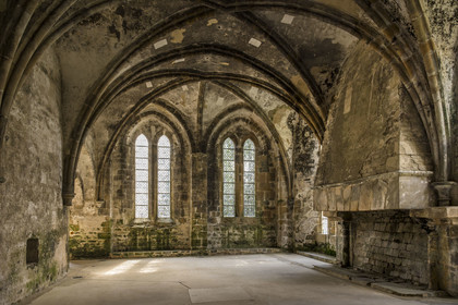 France, Cotes d'Armor, Paimpol, the 13th century Beauport Abbey, the Duke's room