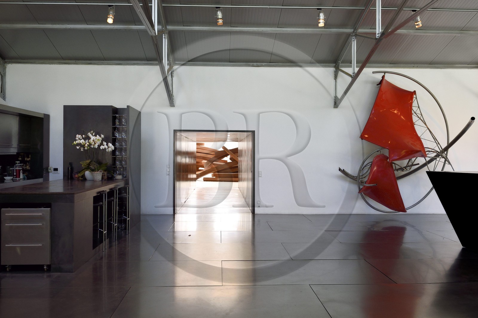 France, Var (83), Le Muy, Fondation Bernar Venet, l'ancienne usine