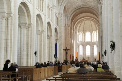 France, Seine-Maritime (76), Saint-Martin-de-Boscherville, Abbaye Saint-Georges de Boscherville du XIIe siècle, l'abbatiale