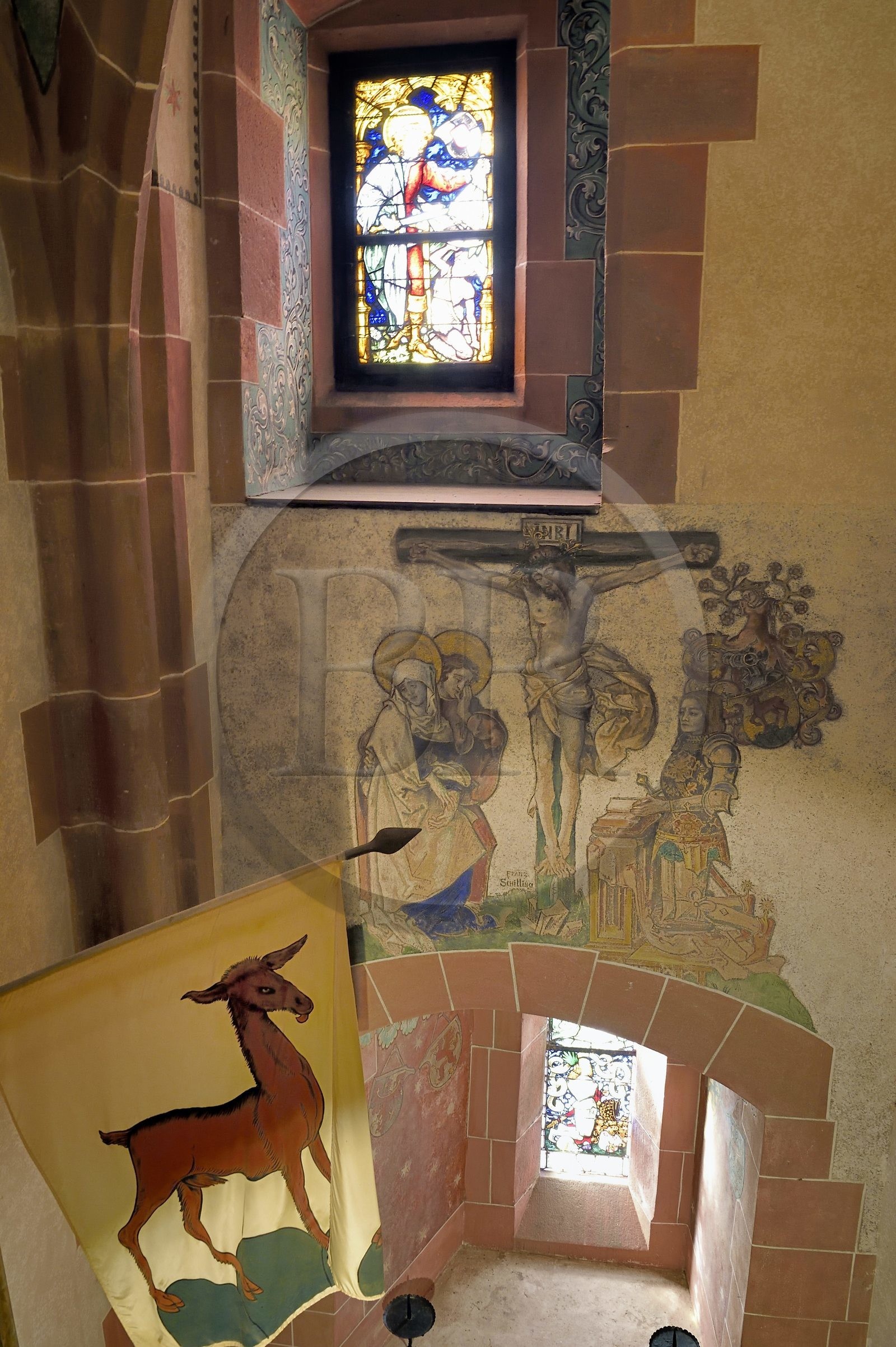 France, Bas-Rhin (67), Orschwiller, le chateau du Haut-Koenigsbourg, la chapelle