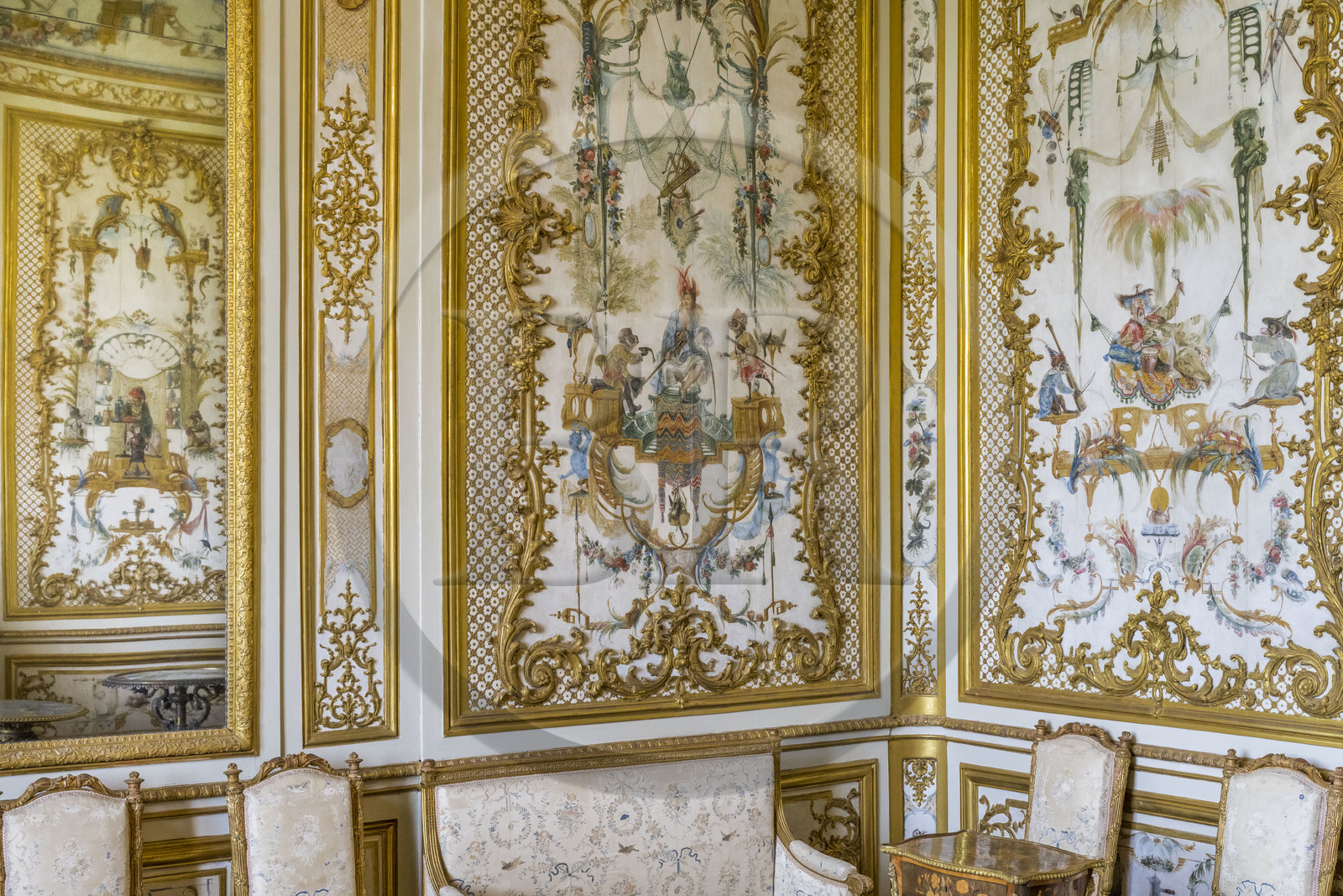 France, Oise, Chantilly, the castle of Chantilly, la Grande Singerie (the Great Monkey)