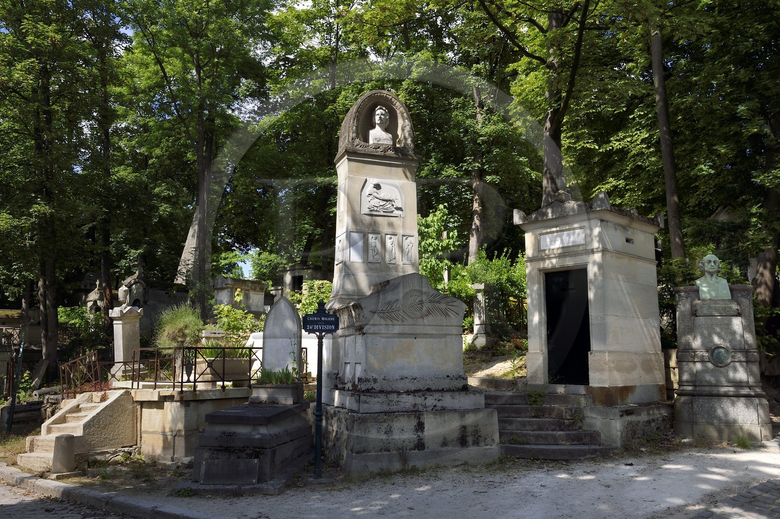 France, Paris, the Pere-Lachaise cemetery, the grave of the sculptor and painter James Pradier