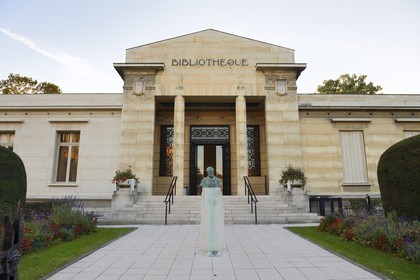 France, Marne (51), Reims, la bibliothèque Carnegie de style Art Nouveau