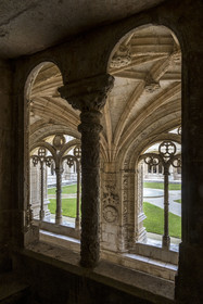 Portugal, Lisbonne, Bélem, Monastere des Hiéronymites (Mosteiro dos Jerónimos), classé Patrimoine Mondial de l'UNESCO, le cloitre