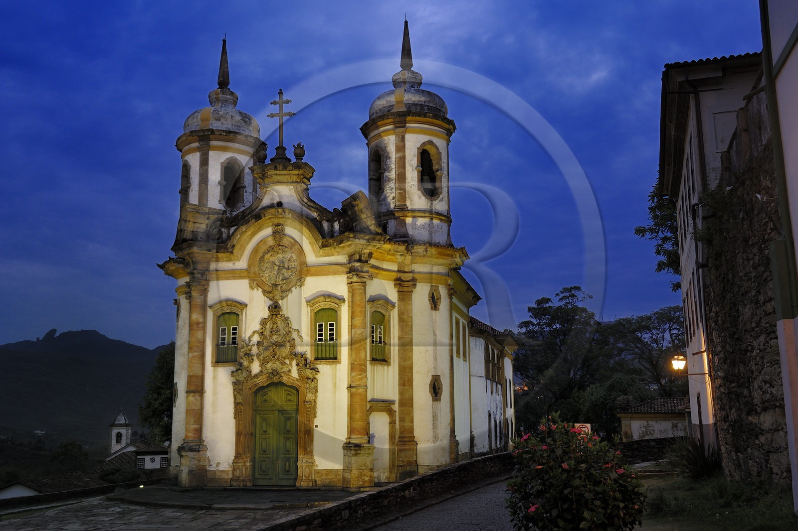 Brésil, Etat du Minas Gerais, ville de Ouro Preto, centre historique classé Patrimoine Mondial de l 'UNESCO, igreja de Sao Francisco de Assis, église Saint-François d'Assise (Route de l'or, Estrada Real)