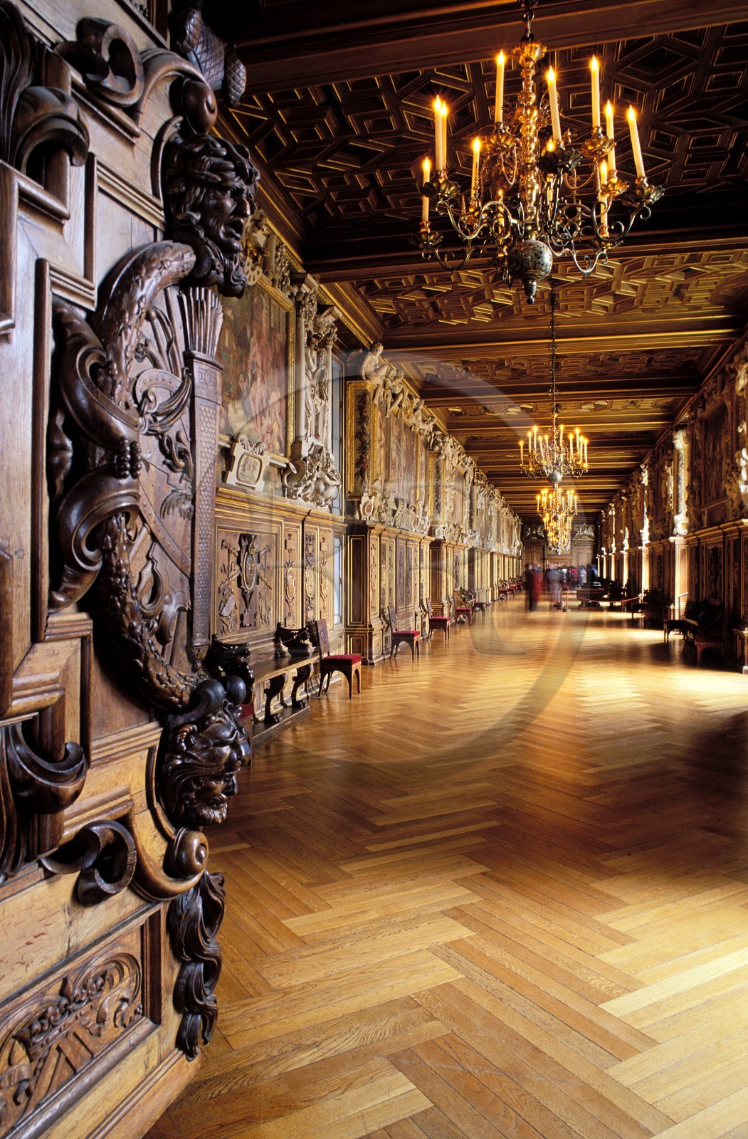France, Seine-et-Marne (77), château de Fontainebleau, la galerie François Ier