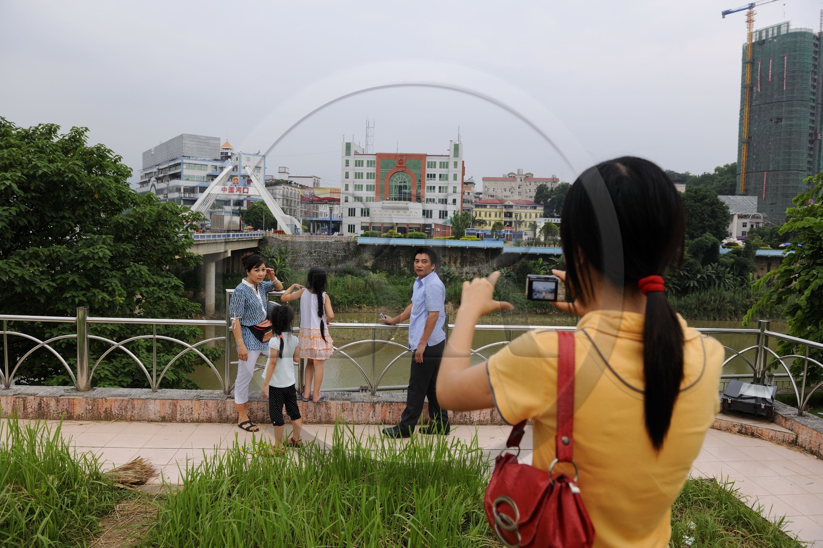 Vietnam, province de Lao Cai, ville de Lao Cai, poste frontière avec Hekou en Chine