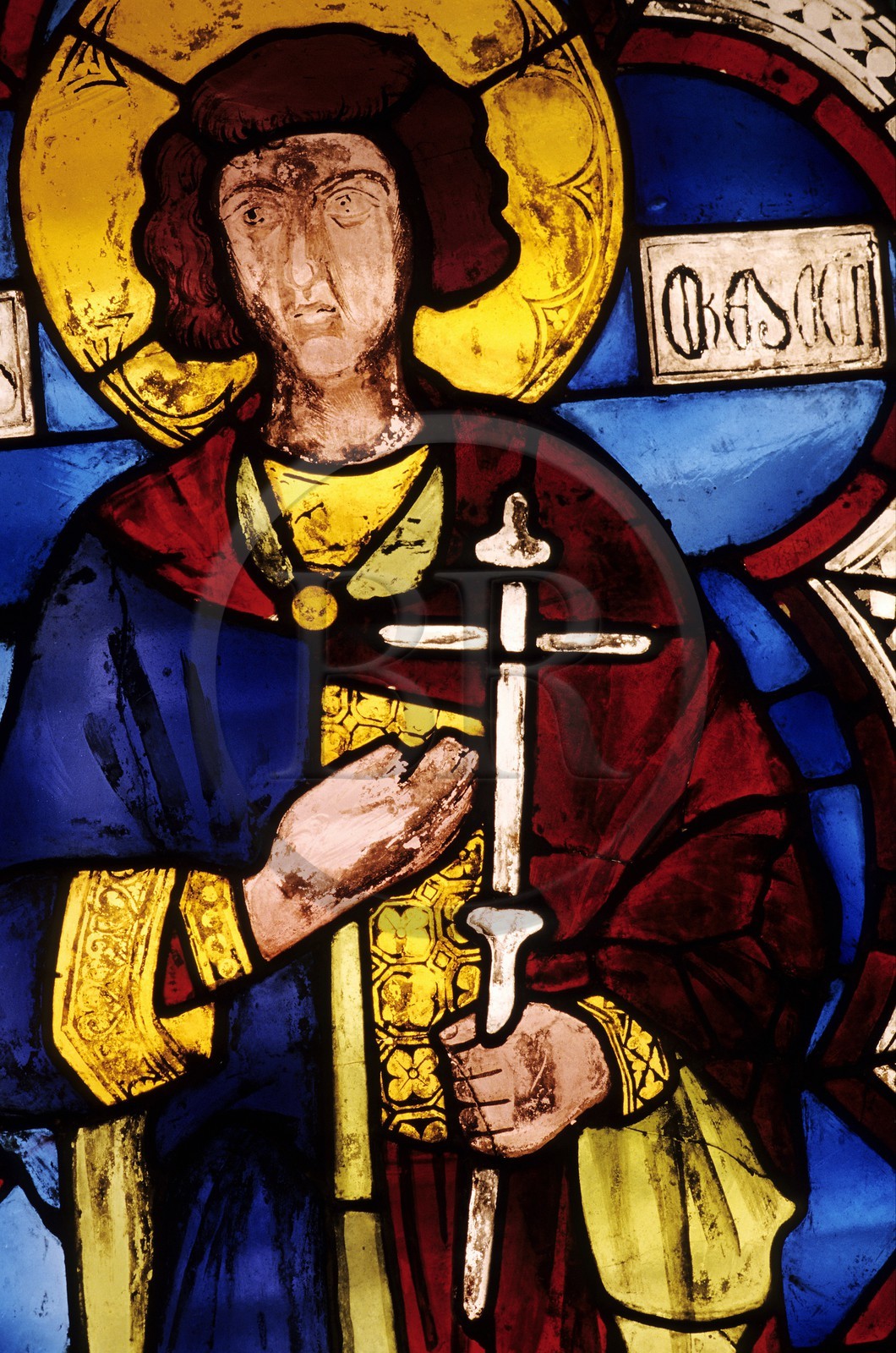 Italie, Toscane, Sienne, restauration du vitrail de Duccio di Buoninsegna à la Cathédrale de Sienne (Duomo)