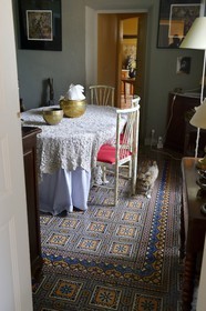 France, Haute-Corse (2B), Cap Corse, Sisco, le palais Gaspari-Ramelli (Palazzi ou Maison d'Americain de 1850) construit par le le docteur Santos (Toussaint) Gaspari qui fut gouverneur au Vénézuela, sol d'origine