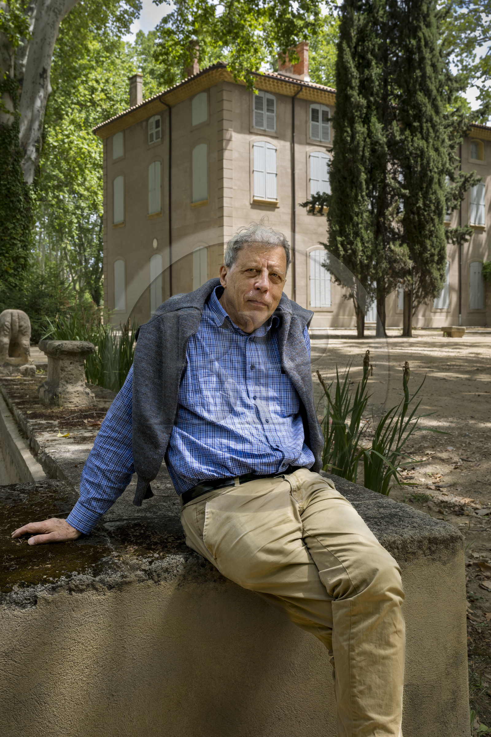 France, Bouches-du-Rhône (13), Aix en Provence, Bastide du Jas de Bouffan, ancienne demeure de Paul Cezanne de 1859 à 1899, Denis Coutagne cofondateur et président de la Société Paul Cezanne