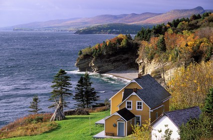 Canada, province de Québec, Gaspésie, Parc National de Forillon, maison traditionnelle à l' Anse-Blanchette