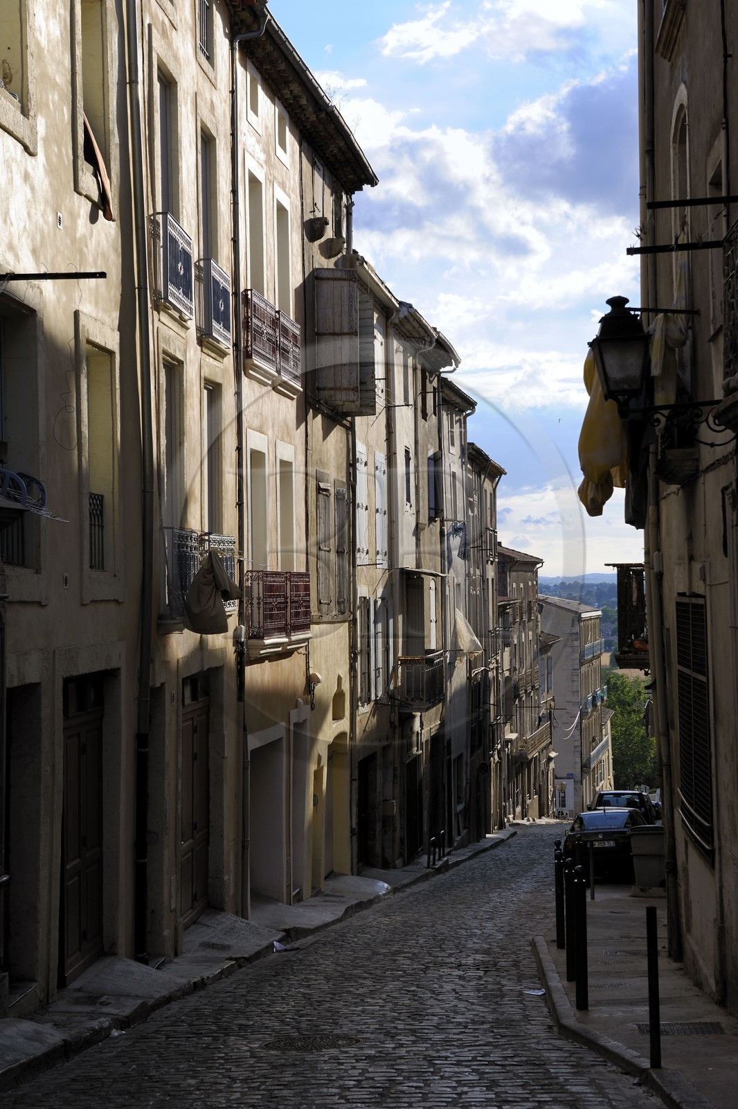 France, Hérault (34), Béziers, la rue Canterelles sur le tracé de l'ancienne Via Domitia