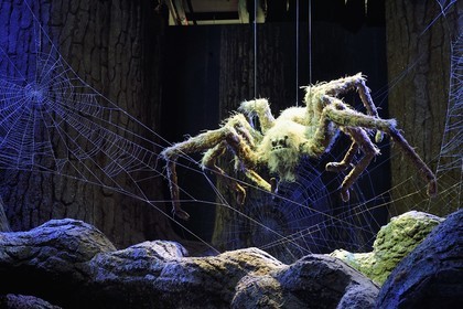 Royaume-Uni, Hertfordshire, Leavesden, Leavesden Film Studios, Harry Potter Studio Tour London, les coulisses du tournage des 8 films de Harry Potter, les araignées géantes Aragog dans la mythique Forêt Interdite