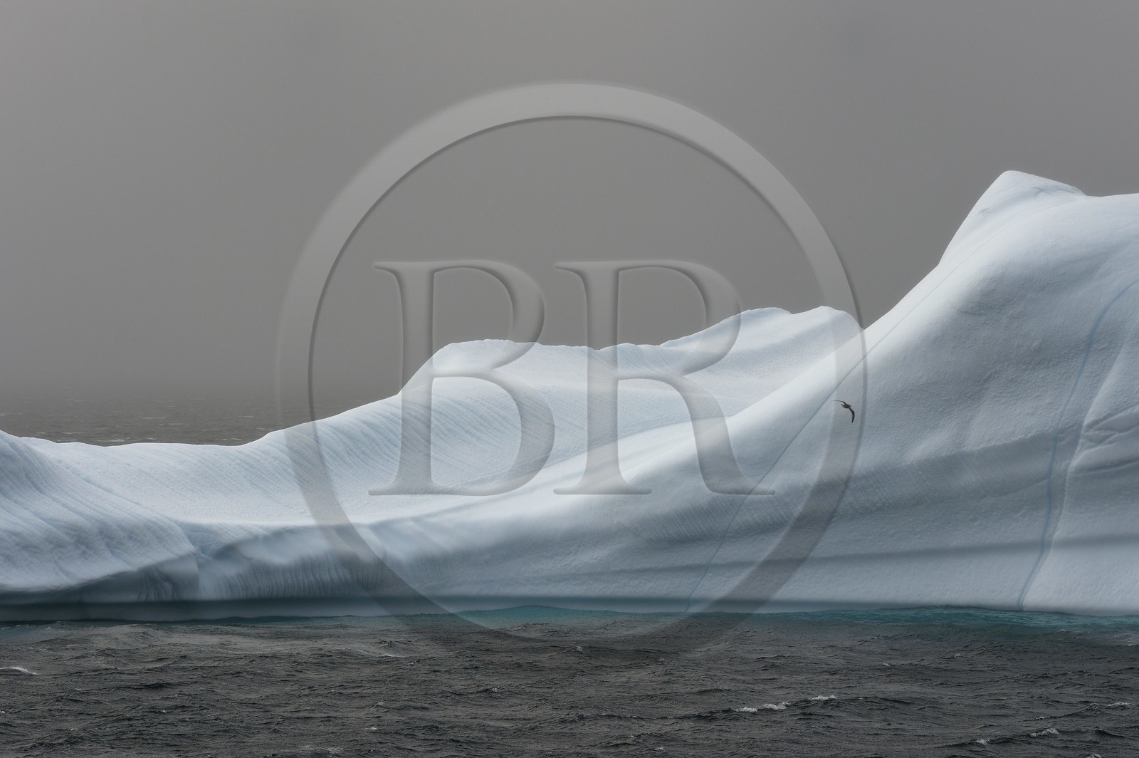 Greenland, west coast, Baffin Bay, Upernavik, iceberg in the mist