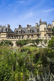 France, Paris (75), Musée de Cluny - Musée national du Moyen-Age vu depuis le square de la rue des Ecoles