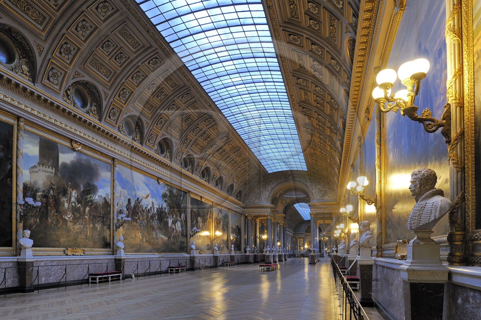 France, Yvelines (78), château de Versailles, classé Patrimoine Mondial de l'UNESCO, Musée de l’Histoire de France crée par Louis-Philippe dans l'aile du Midi, Galerie des Batailles