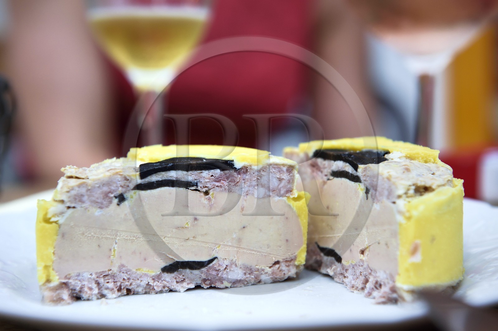 France, Dordogne, White Perigord, Perigueux, Place Saint-Silain, l'Espace du 6ème Sens restaurant, the Perigueux paté with foie gras and truffles