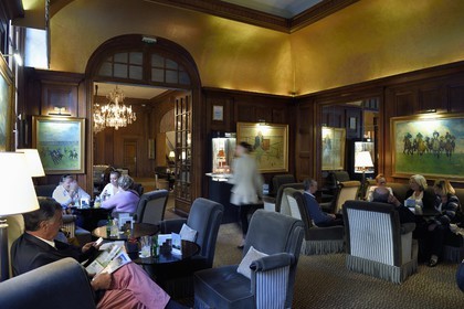 France, Calvados, Pays d'Auge, Deauville, Normandy Barriere Hotel Bar