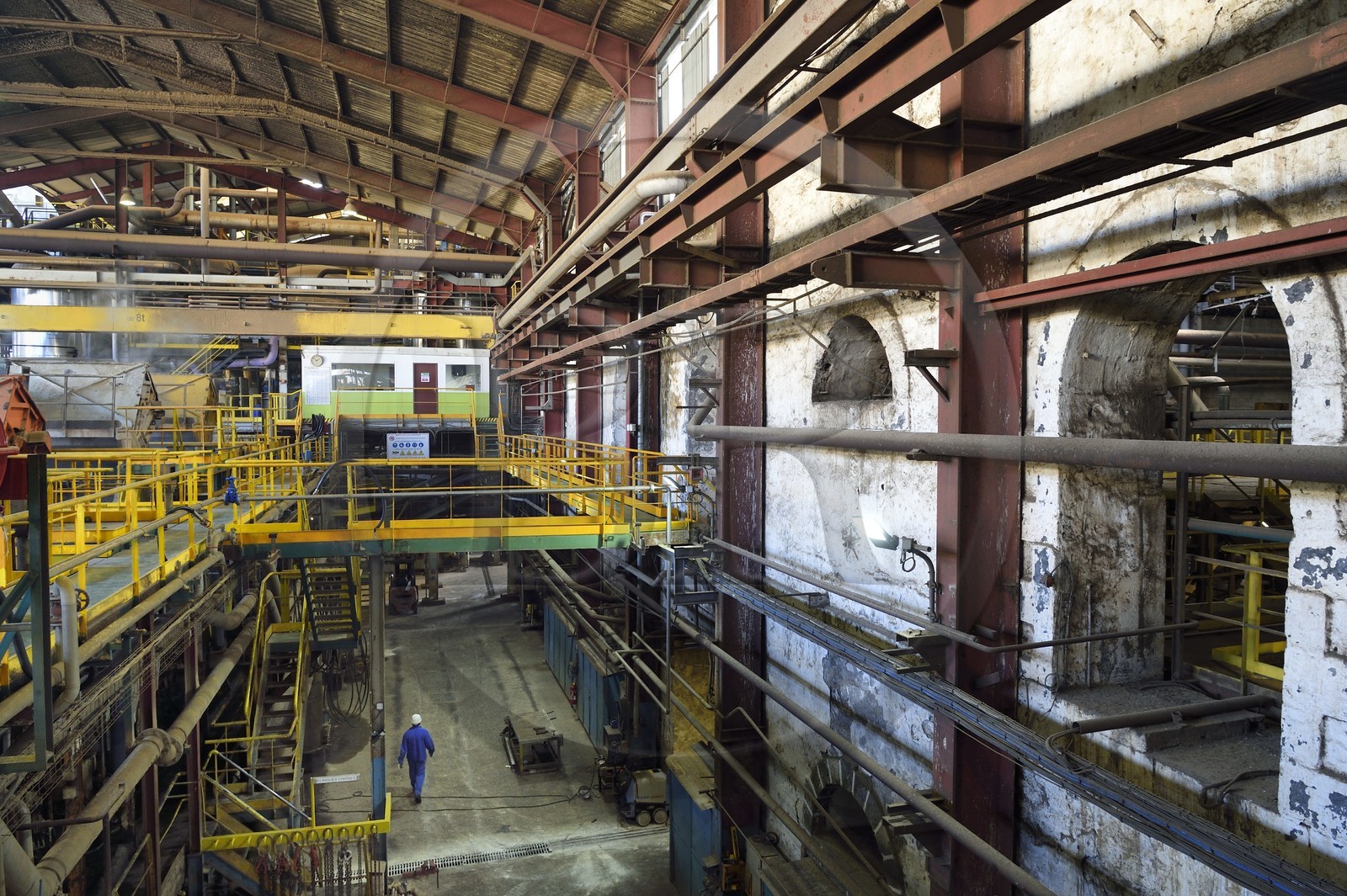 France, Ile de la Reunion, Saint-Louis, l'usine sucrière du Gol utilisant la canne à sucre, zone de clarification, décantation et filtration