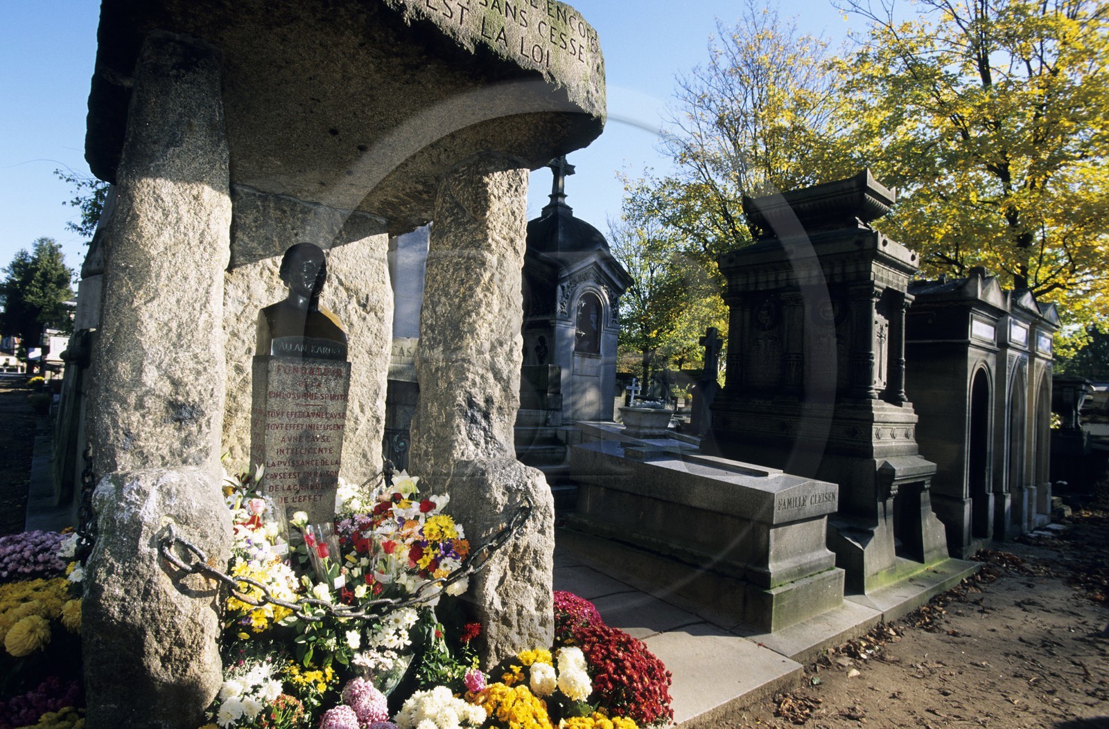 France, Paris, Pere Lachaise cemetery, Allan Kardec tomb, father of the French spiritualism